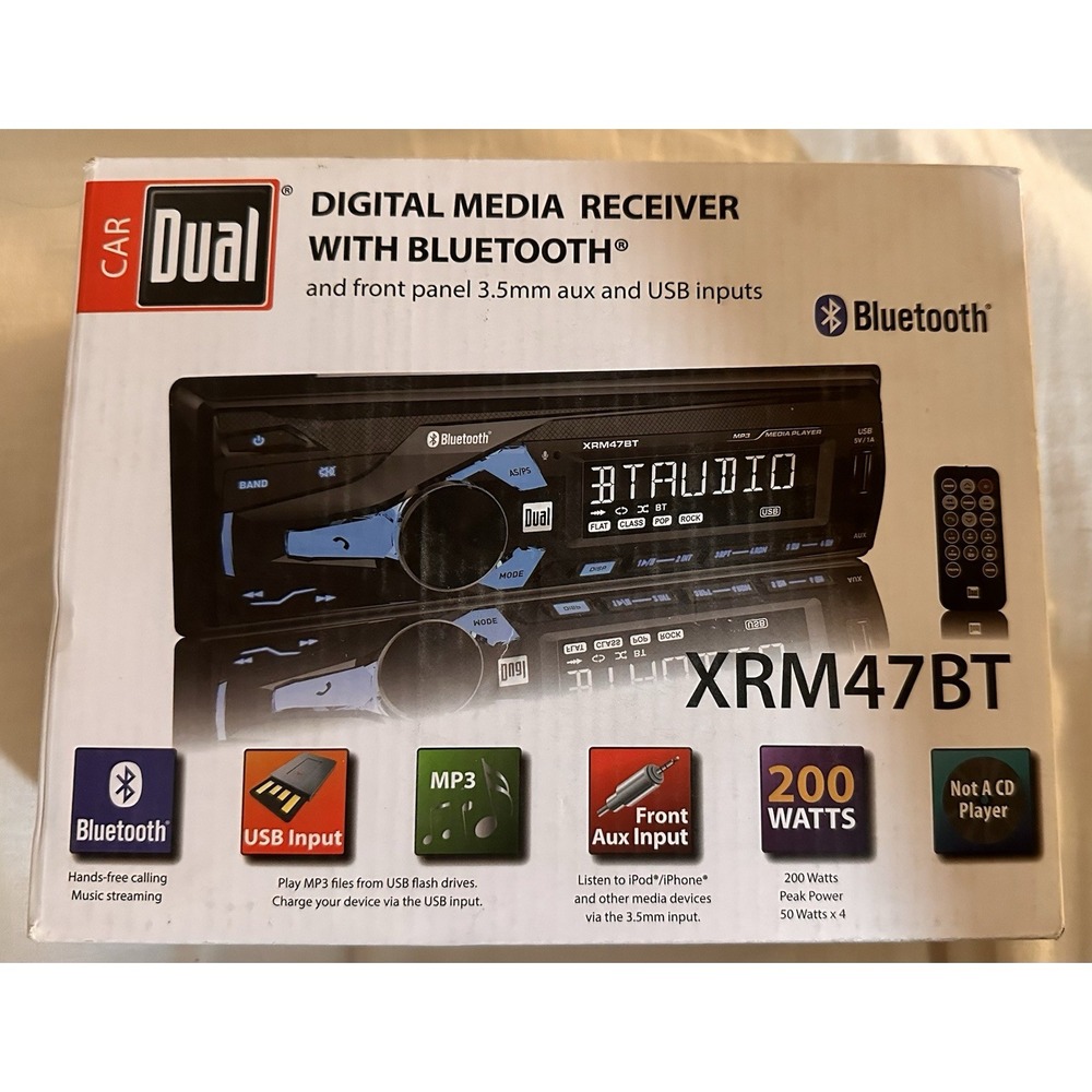 Dual • Digital Media Receiver w/ Bluetooth • 200W • XRM47BT • Brand New/Open Box